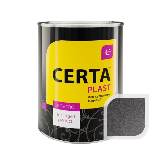 Молотковая эмаль ЦЕРТА-ПЛАСТ графит 0,8 кг
