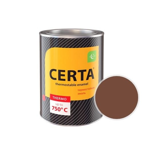Эмаль термостойкая антикоррозионная коричневая до 500 °C 0,8 кг