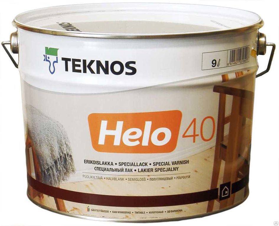 Teknos (Текнос) HELO AQUA 40 полуглянцевый уретано-алкидный лак