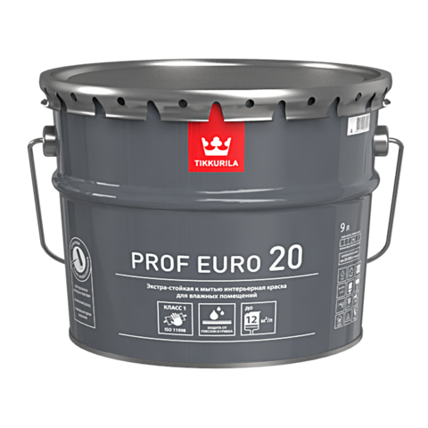 Краска для влажных помещений PROF EURO 20 п/мат 